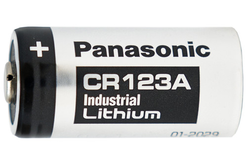 Panasonic Industrial CR123A lithium batteries 400-pack front view