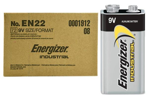 72-Pack 9 Volt Energizer Industrial EN22 wholesale and retail
