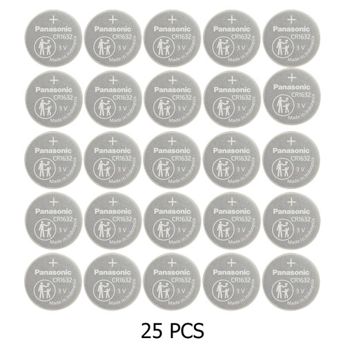 25-Pack CR1632 Panasonic 3 Volt Lithium Coin Cell Batteries