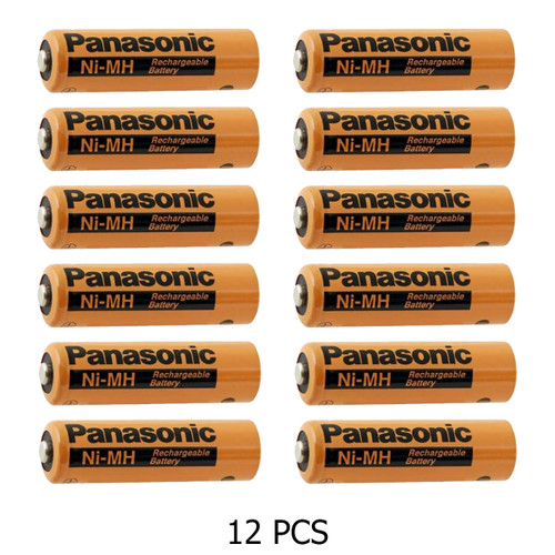 12-Pack AA NiMH Panasonic 2100 mAh (HHR-210AAC4B) Batteries