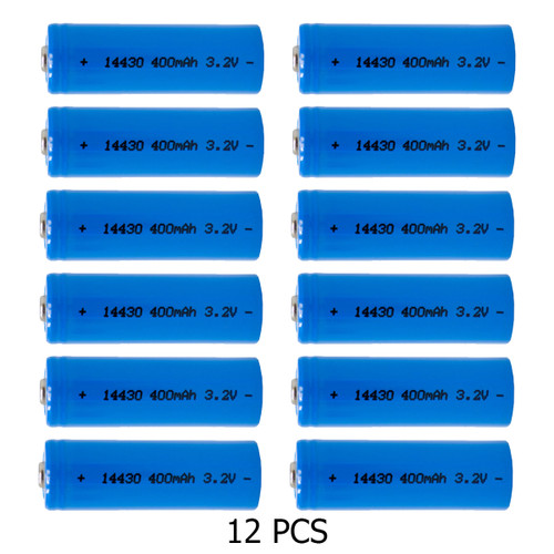 12-Pack 3.2 Volt 14430 LiFePO4 400mAh Batteries Wholesale & direct to consumer