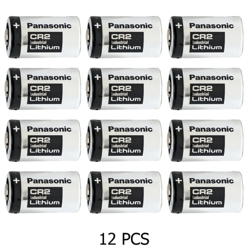 12-pack Panasonic CR2 lithium batteries industrial packaging