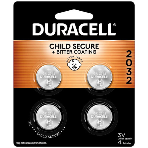 DL2032 Duracell 3 Volt Lithium Coin Cell Batteries (4 Card) DL2032 Duracell 3 Volt Lithium Coin Cell Batteries (4 Card)