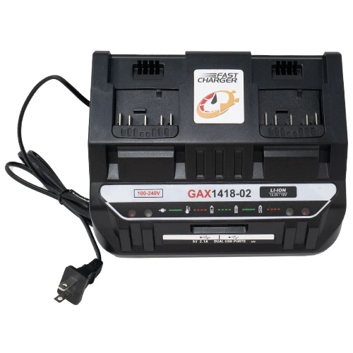 Front view of Bosch BAT607 BAT614 dual replacement battery charger