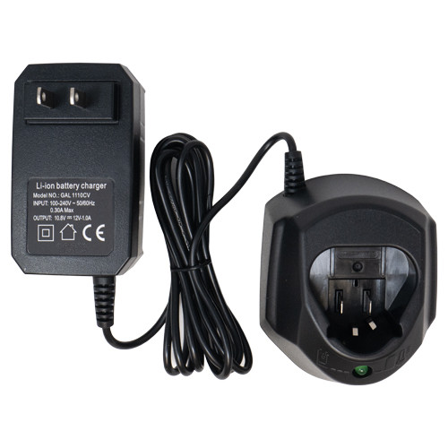 Bosch GSR120-LI Li-Ion charger with US plug side angle