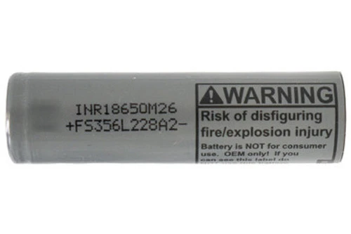 Korea Brand 18650 M26 rechargeable lithium ion battery flat top