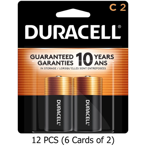 12-Pack C Duracell MN1400B2 Alkaline Batteries (6 Cards of 2) Wholesale & direct to consumer