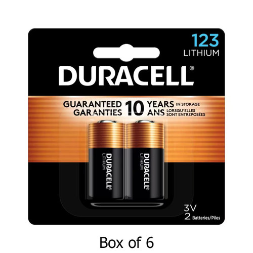 12-Pack Duracell DL123A 3 Volt Lithium Batteries (6 Cards of 2)