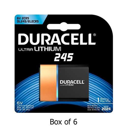 2CR5 Duracell Ultra 245 Photo Lithium Battery (Box of 6)