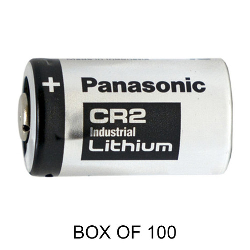CR2 Panasonic Industrial 3 Volt Lithium Batteries (Box of 100)