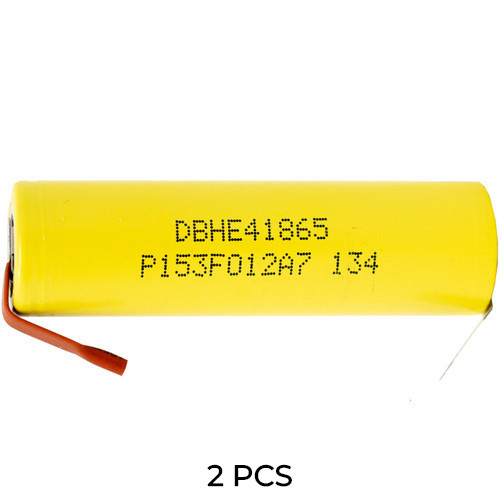 Korea Brand 2-Pack 18650 HE4 3.6V 2500mAh Lithium Ion Batteries with tabs