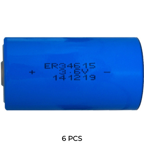 Power Portable ER34615 D size lithium batteries 6-pack front view