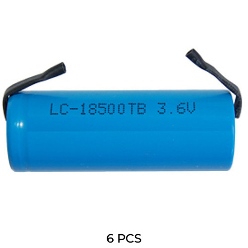 Power Portable 6-pack 18500 lithium ion batteries with tabs