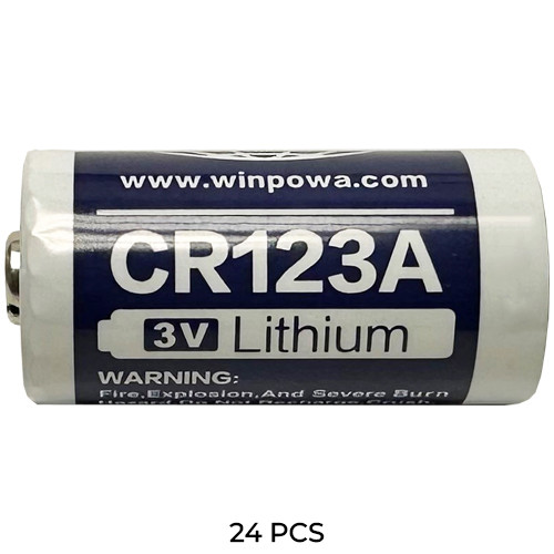 24-Pack CR123 WinPow 3 Volt Lithium Batteries