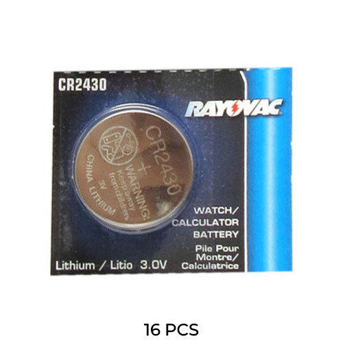 16-Pack CR2430 Rayovac 3 Volt Lithium Coin Cell Batteries