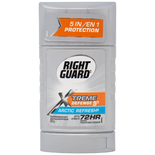 Right Guard Xtreme Defense 5 Deodorant Antiperspirant Arctic Refresh