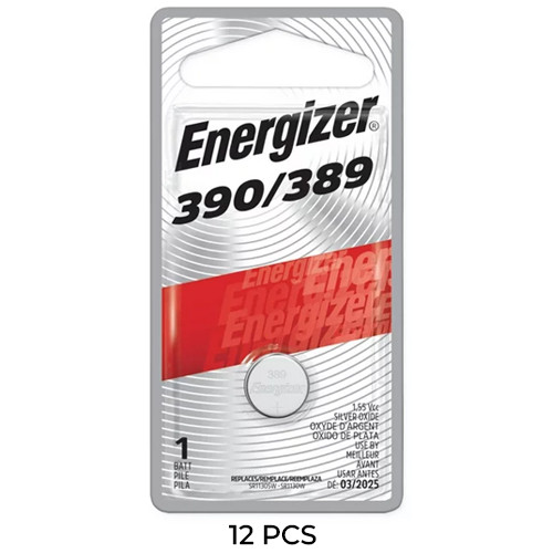 12-Pack 389 / SR1130SW Energizer Silver Oxide Button Batteries