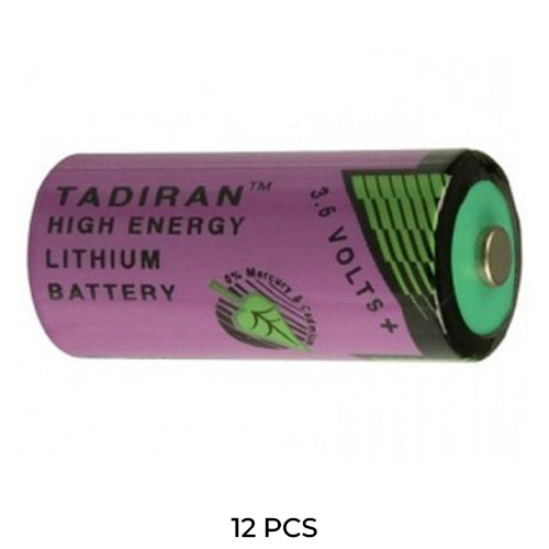 12 Tadiran TL-5955/S 3.6V 2/3 AA lithium batteries in packaging
