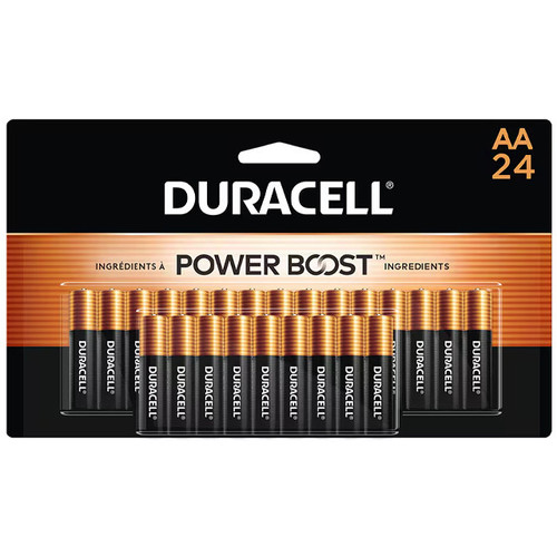AA Duracell Coppertop Powerboost Alkaline (MN1500) Battery - (24 Card)