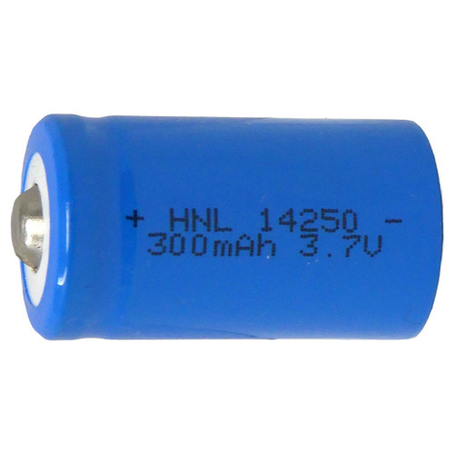 Compact 1/2AA 300mAh rechargeable battery, SKU 26956