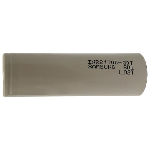 Samsung INR21700 30T 3.6V flat top battery front view
