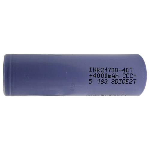 Side profile of Samsung INR21700 40T Li-ion battery