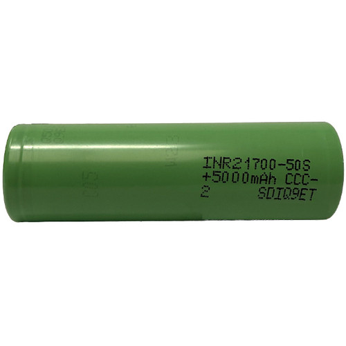 Samsung INR21700 50S 5000mAh flat top battery front view