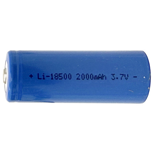 3.7V 18500 Li-ion rechargeable battery side profile