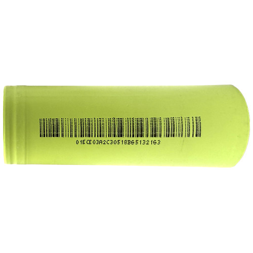 Side profile of 3.7V 26800 6800mAh lithium-ion rechargeable cell