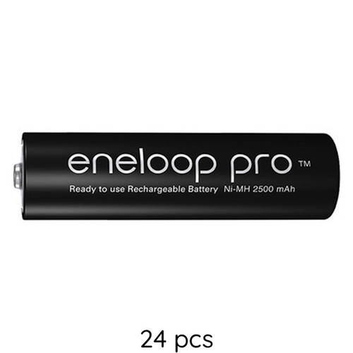 24-Pack AA NiMH Panasonic Eneloop Pro 2500mAh Rechargeable Batteries (Bulk)