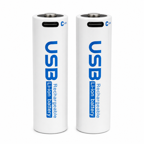 Dual USB C18650 rechargeable batteries and USB Type-C charging cable