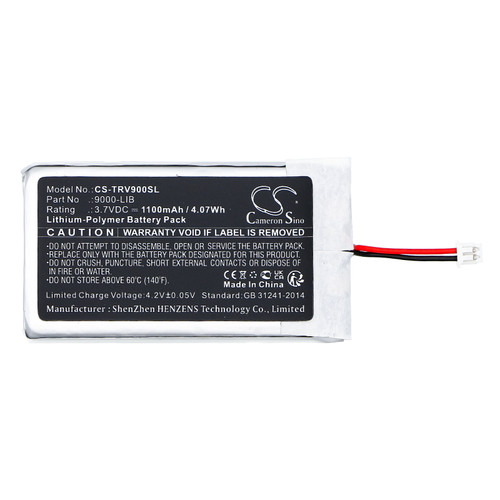 Replacement Battery for Trail Tech Voyager, 9000-LIB, 9000-B800, Li-Polymer 1100mAh