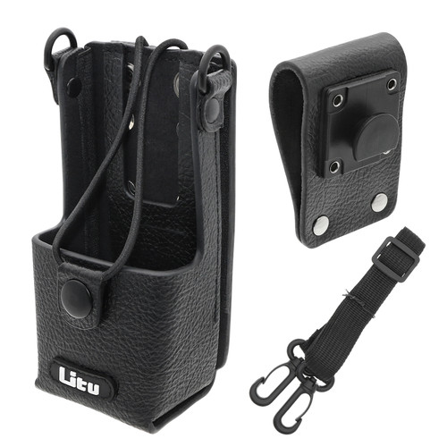 Hard Leather Carry Case Belt Loop for DP1400 Radio RLN5383A