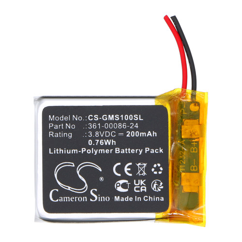 200mAh Replacement Battery for Garmin Instinct Solar GPS, 361-00086-24