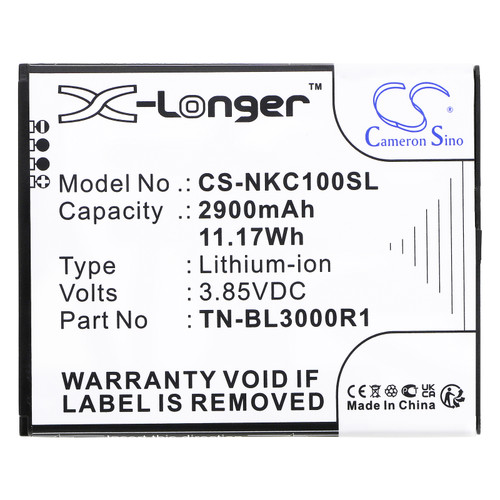 2900mAh Battery for Nokia C100, N152DL, C100 2022, TA-1520, TN-BL3000R1