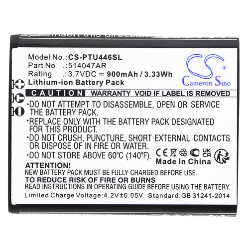 900mAh Replacement Battery for Panasonic KX-TU446, KX-TU456, KX-TU400 EXG