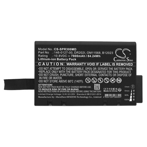 7800 mAh for Spacelabs B12023,DR202I,OM11568,146-0127-00,146-0130-00