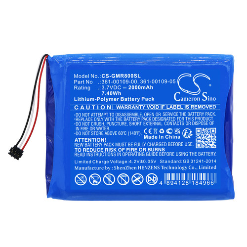 2000 mAh for Garmin 361-00109-00,361-00109-05