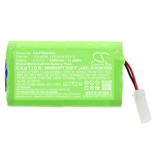 2000 mAh for Franklin 125-0036,125-0036 REV C
