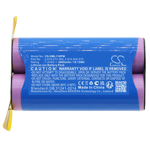 2600 mAh for Dremel 2.610.013.393,2.610.930.072
