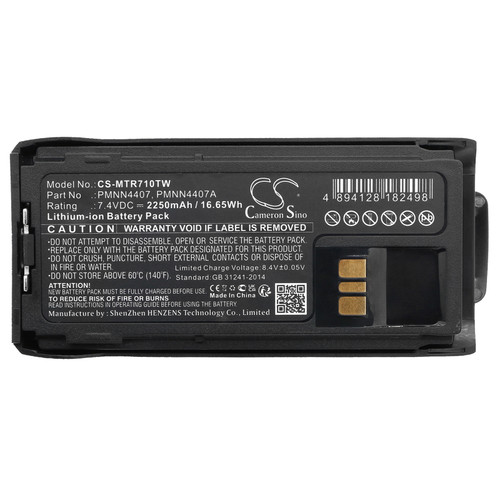 2250 mAh for Motorola PMNN4407,PMNN4807,PMNN4808,PMNN4809,PMNN4810,PMNN4407A,PMNN4807A,PMNN4808A,PMNN4809A,PMNN4810A