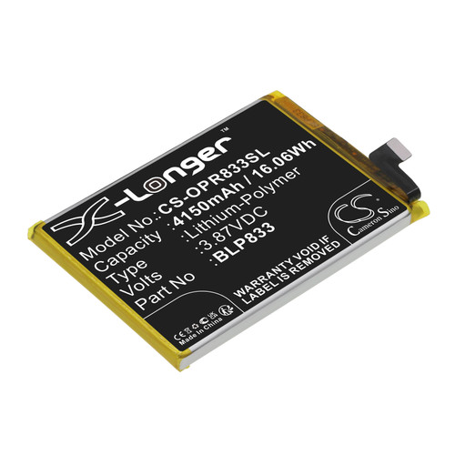 4150 mAh for Oppo BLP833