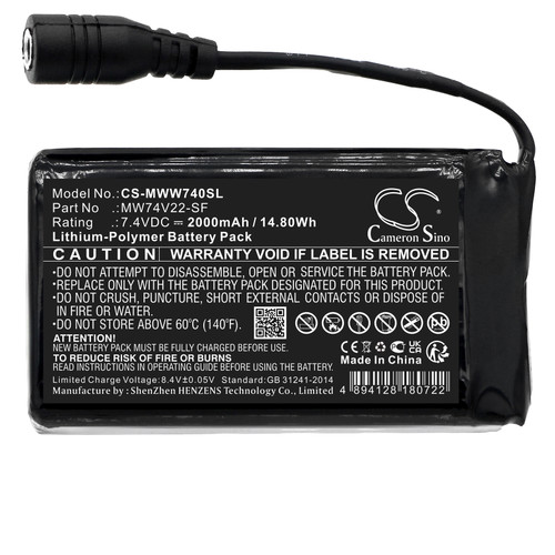 2000 mAh for Mobile Warming MW74V22-SF