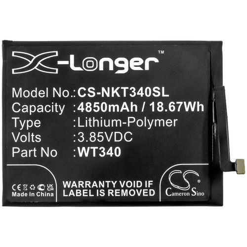 4850 mAh for Nokia WT340