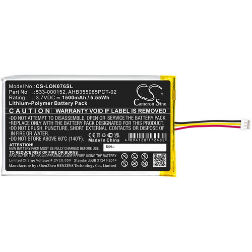 1500mAh Battery for Logitech G913, G915, G915, G915TKL Lightspeed, 533-000152, 533-000204