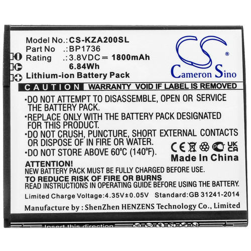 1800 mAh for Kazuna BP1736