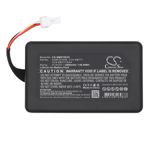 6800 mAh for Samsung VCA-RBT71,DJ96-00193E,VCA-RBT71/XAA