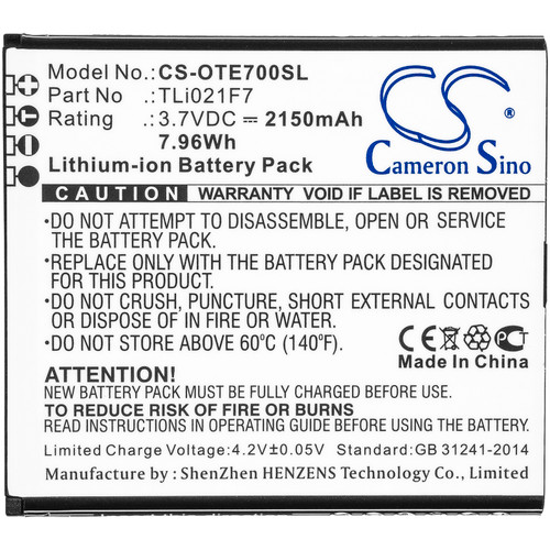 2150 mAh for Alcatel TLi021F7