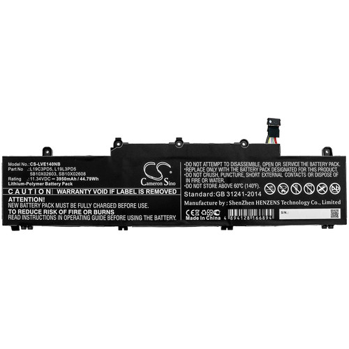 3950 mAh for Lenovo L19C3PD5,L19L3PD5,L19M3PD5,5B10X02600,5B10X02603,5B10X02606,SB10X02591,SB10X02597,SB10X02608