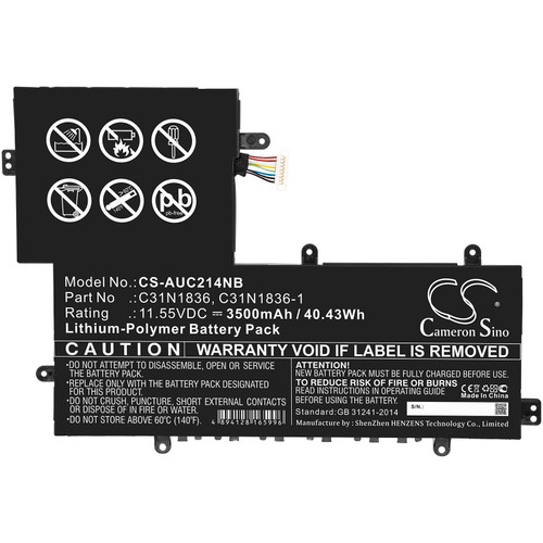 3500 mAh for Asus C31N1836,C31N1836-1,0B200-03370000,0B200-03370100